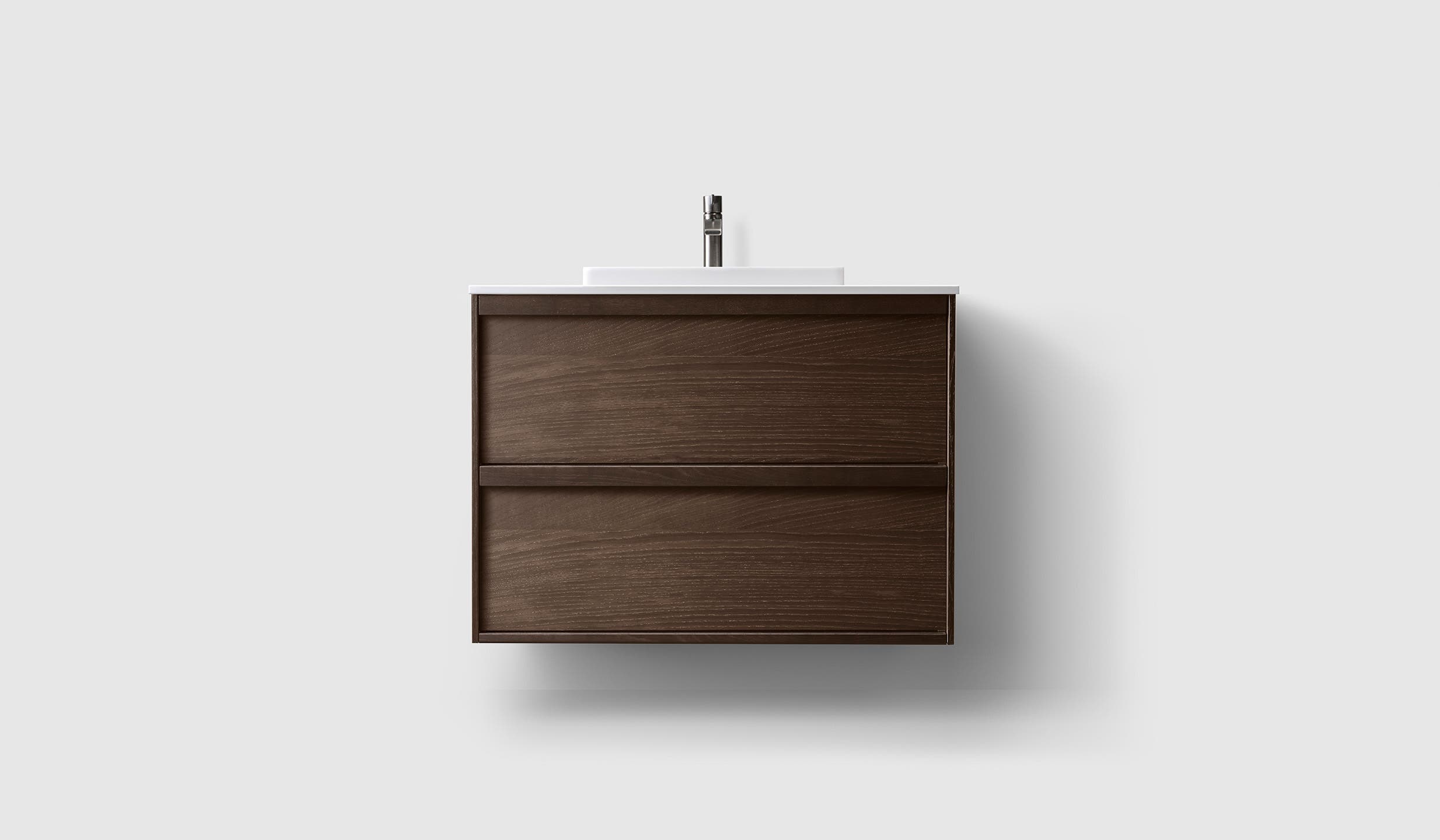 H2/80 - Smoked Oak Wood - White Solid