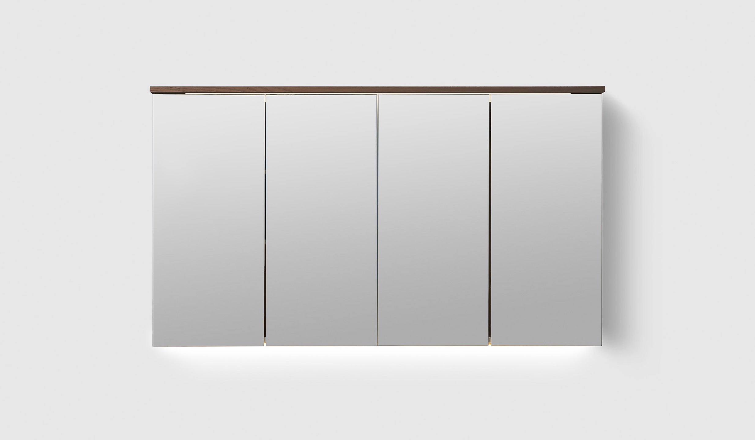 H2/MC120 Smoked Oak Wood H2 Mirror Cabinet