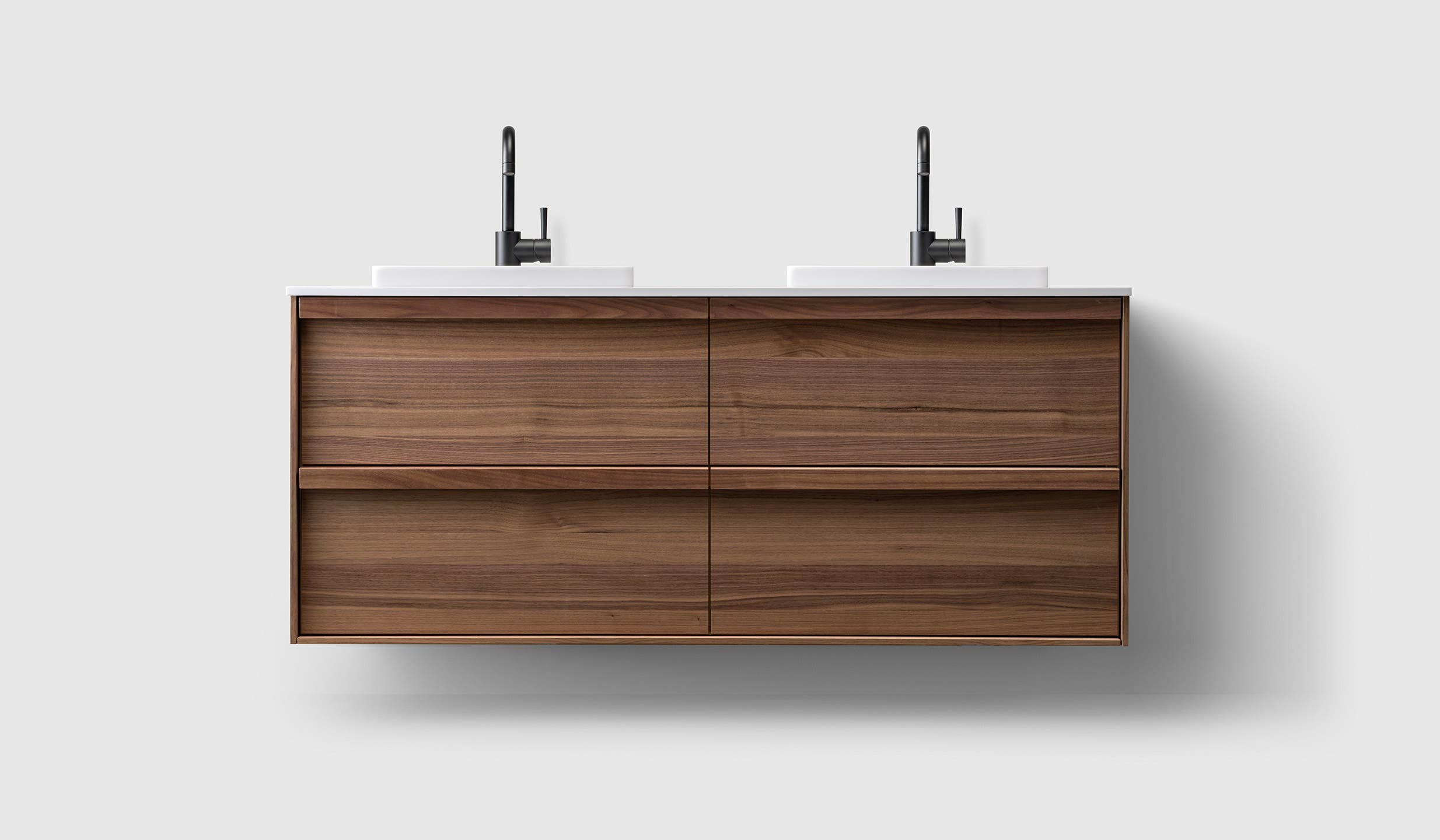 H2/140 - Walnut Wood - White Solid