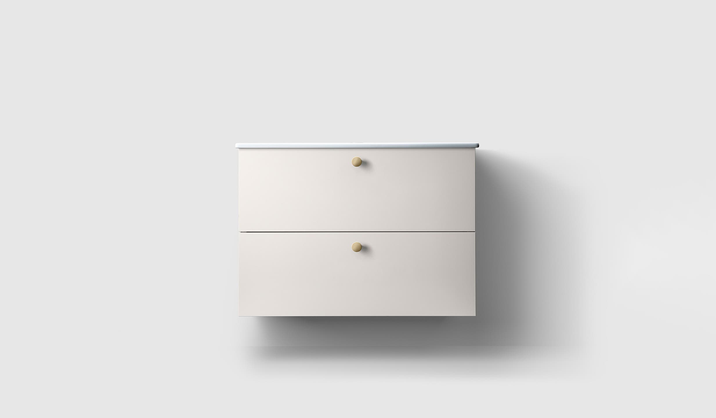 H3/80 - White - Porcelain - A2.01 Brass