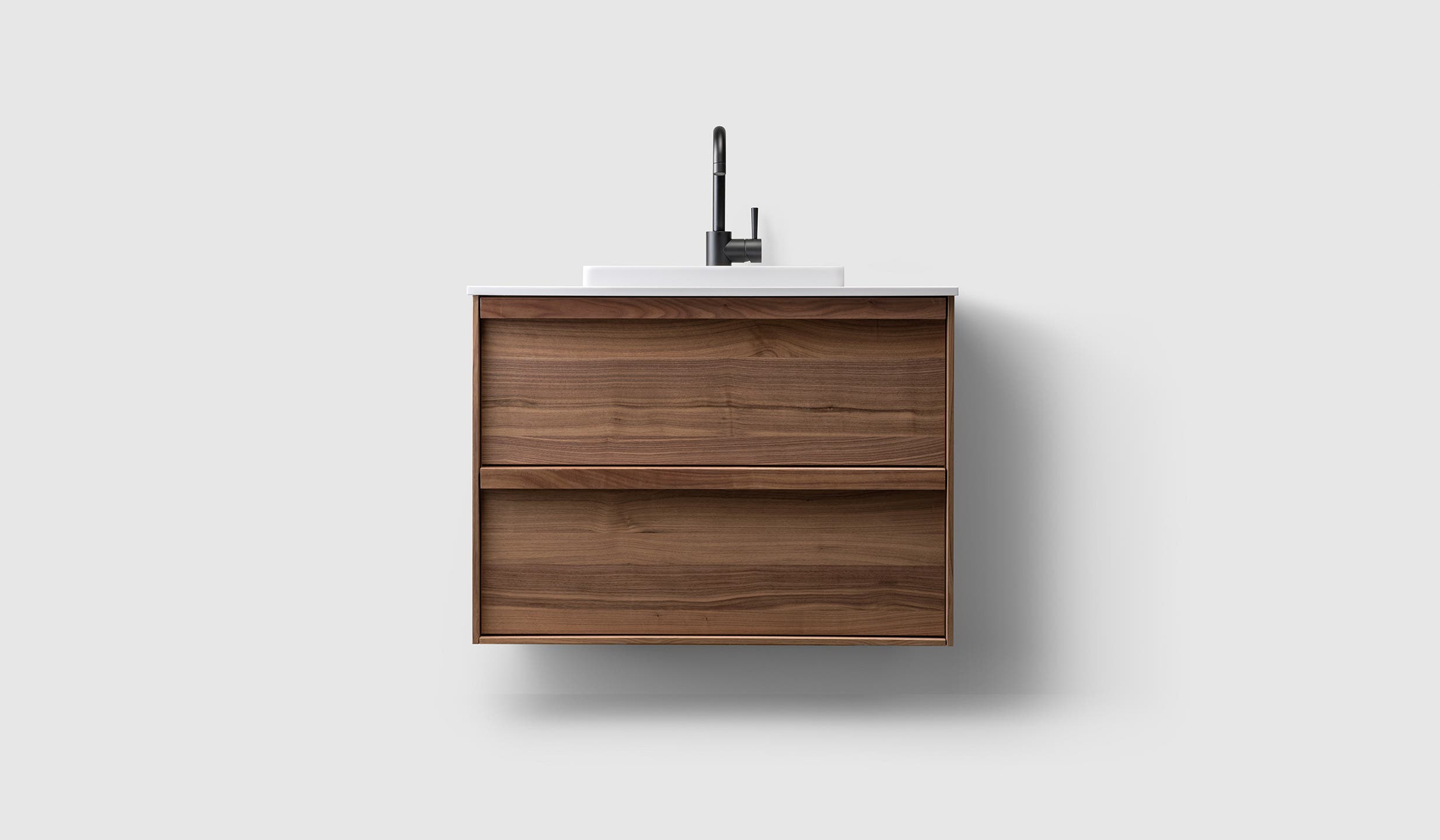 H2/80 - Walnut Wood - White Solid