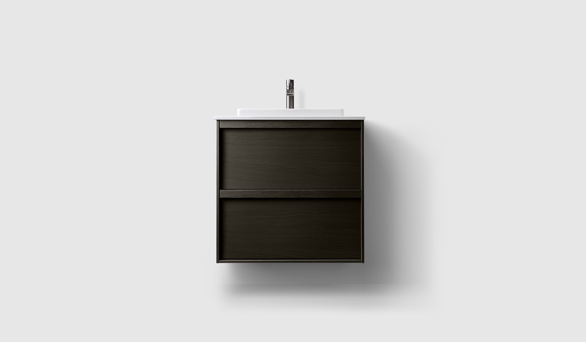 H2/60 - Dark Wood - White Solid