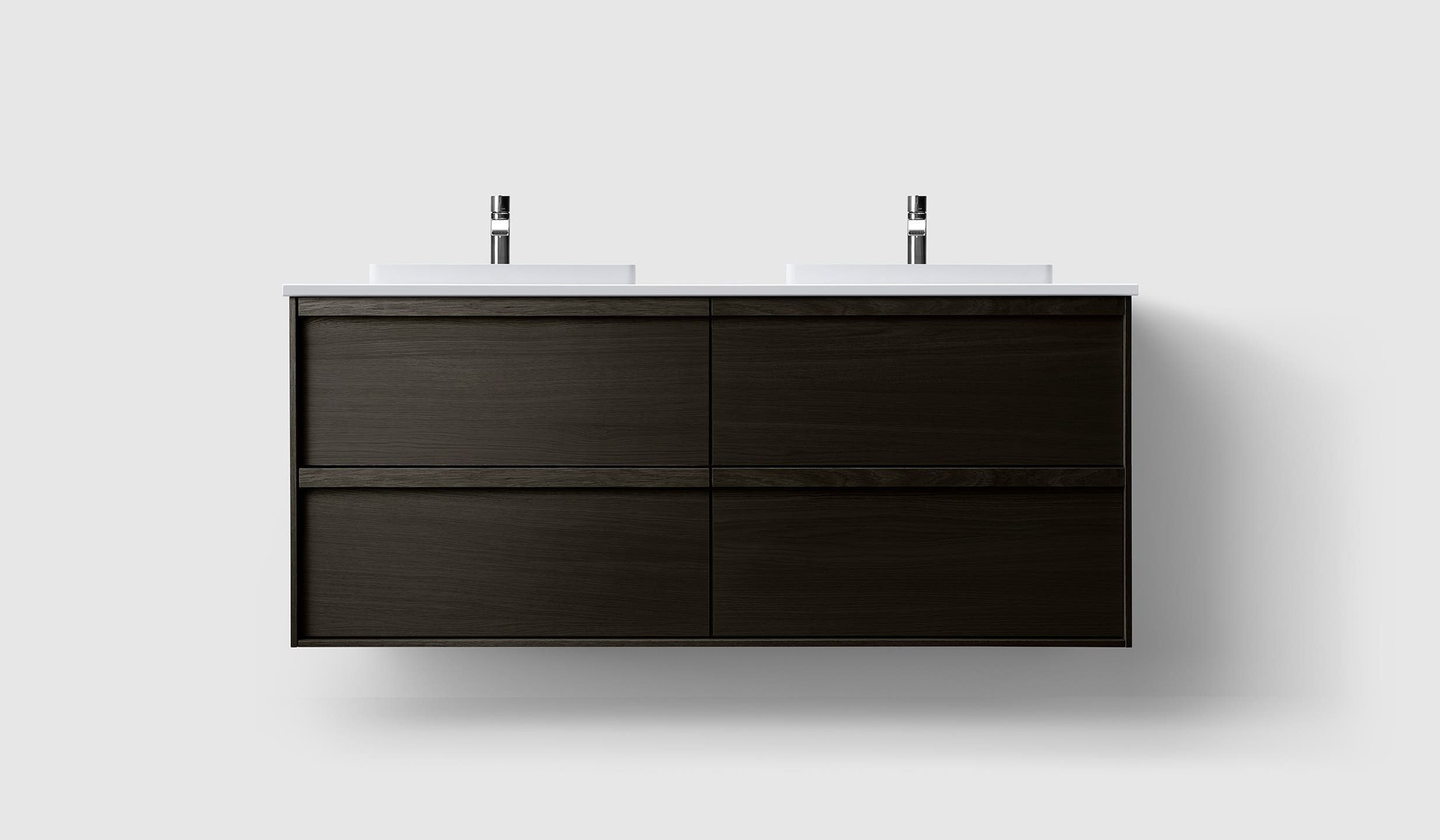 H2/140 - Dark Wood - White Solid