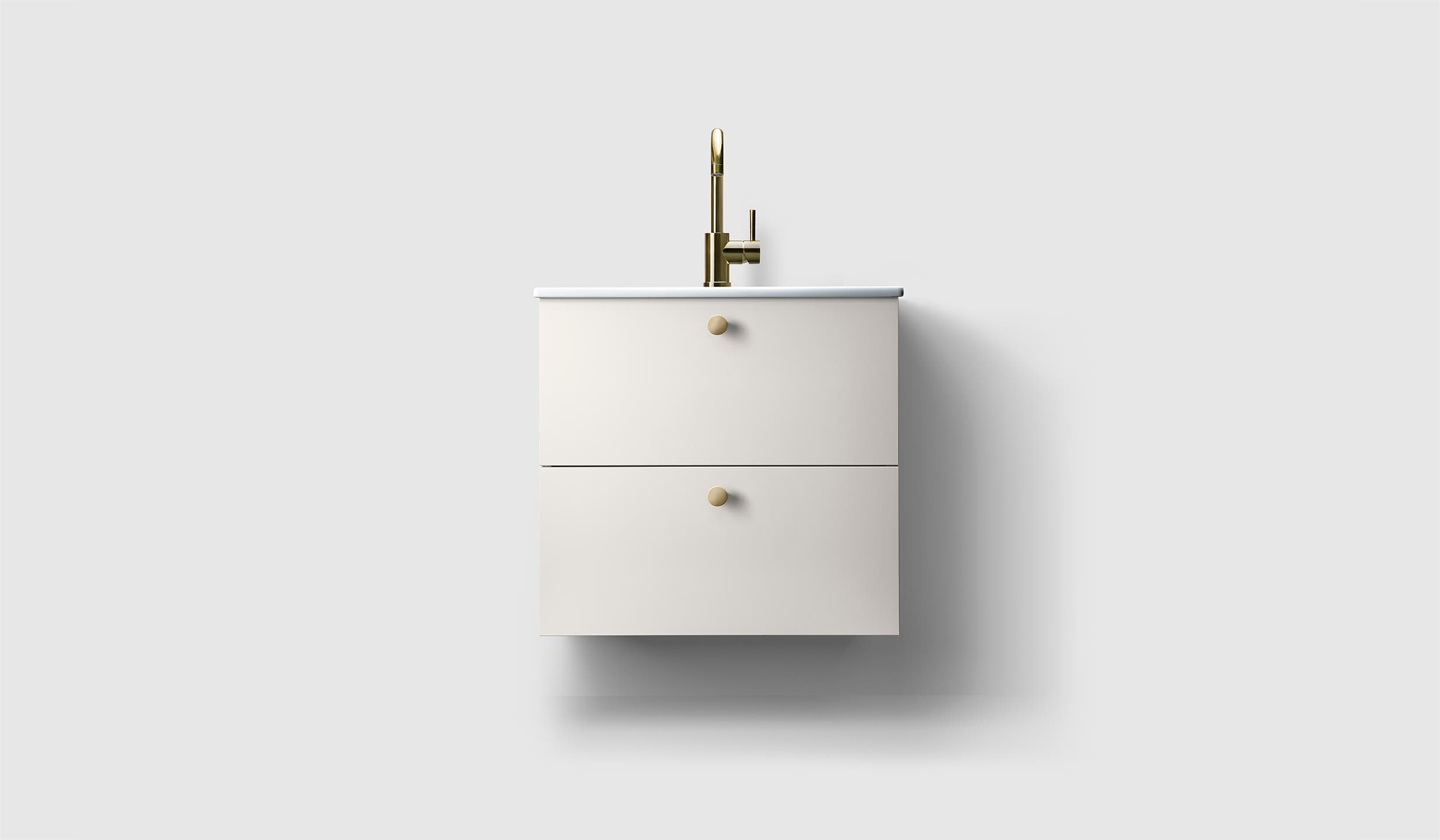 H3/60S - White - Porcelain - A2.01 Brass