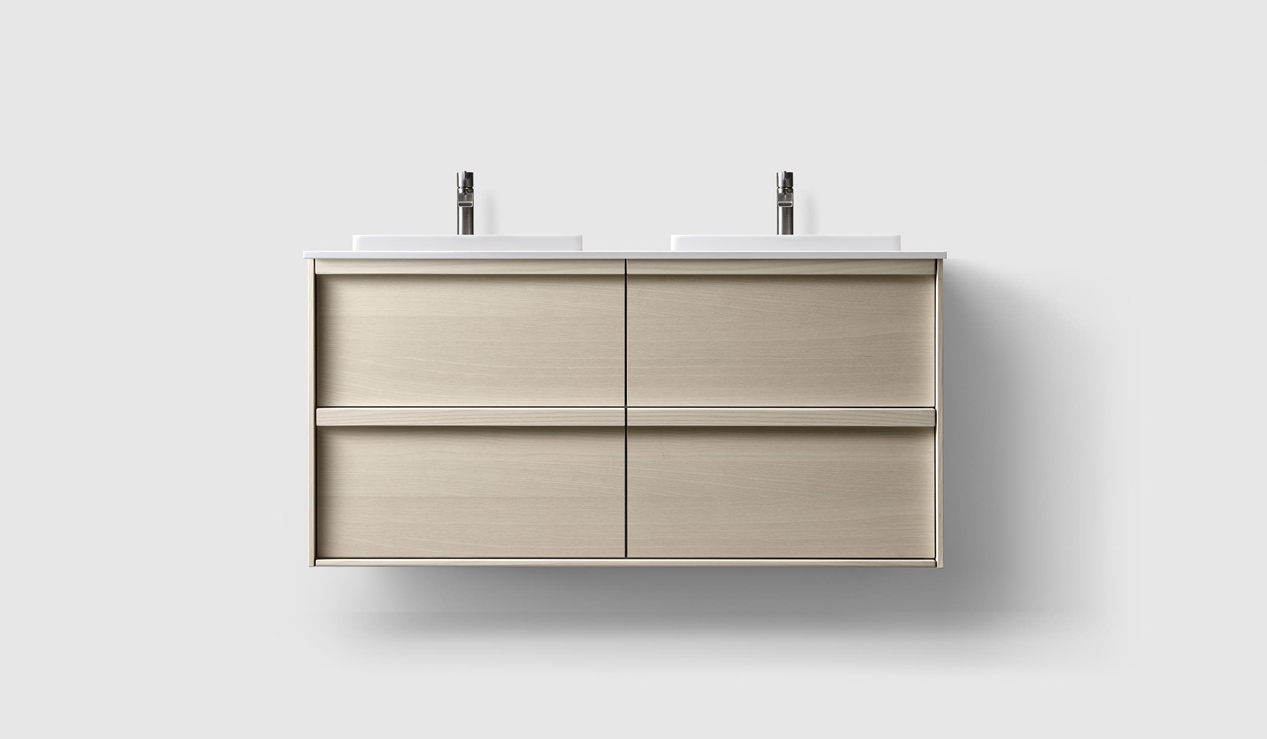 H2/120 - Light Ash Wood - White Solid