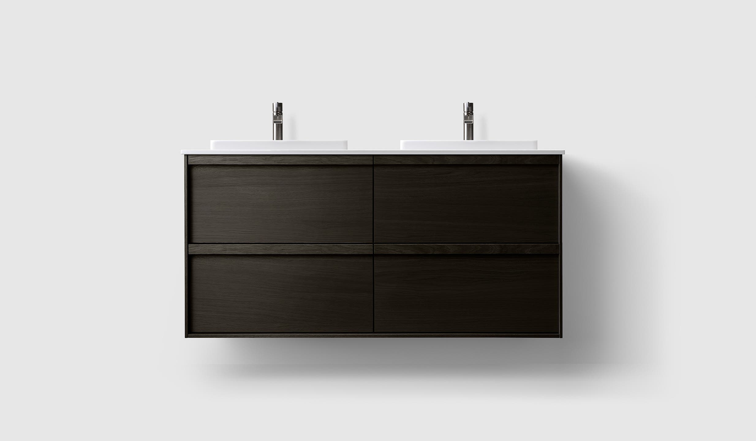 H2/120 - Dark Wood - White Solid