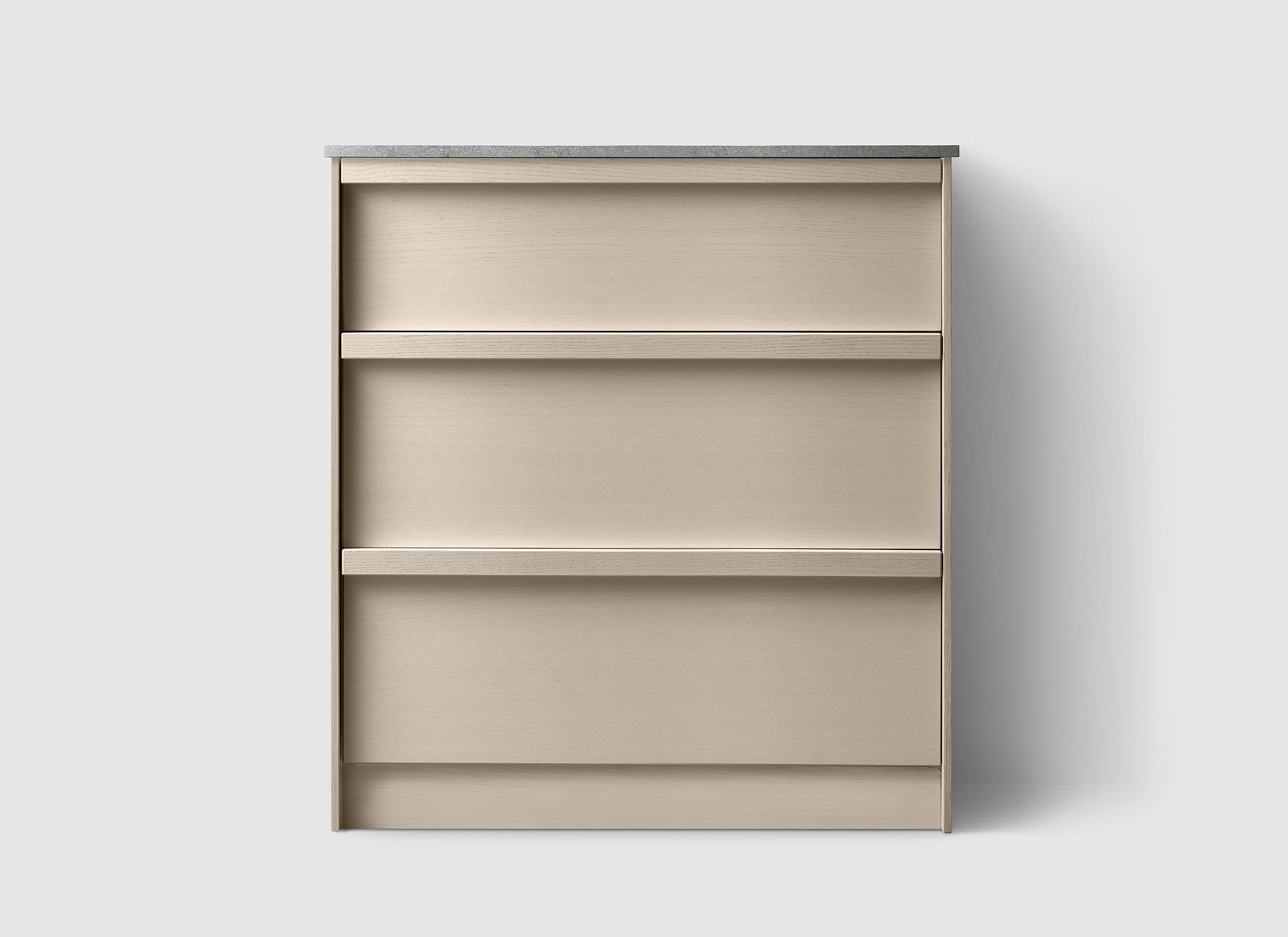 H2/UC80 KOMBI med tvättkorg - Light Ash Wood