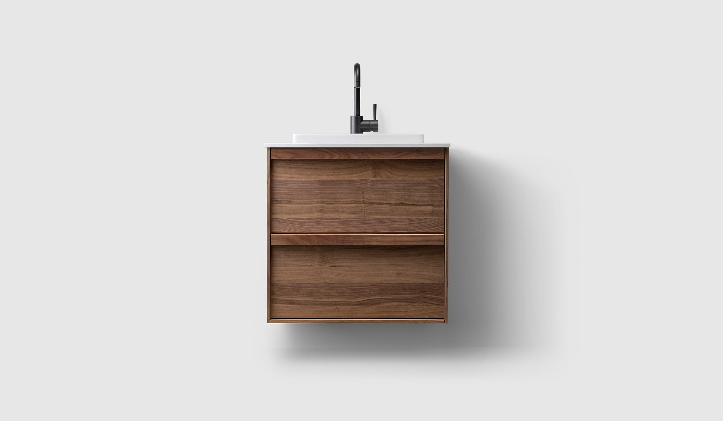 H2/60 - Walnut Wood - White Solid