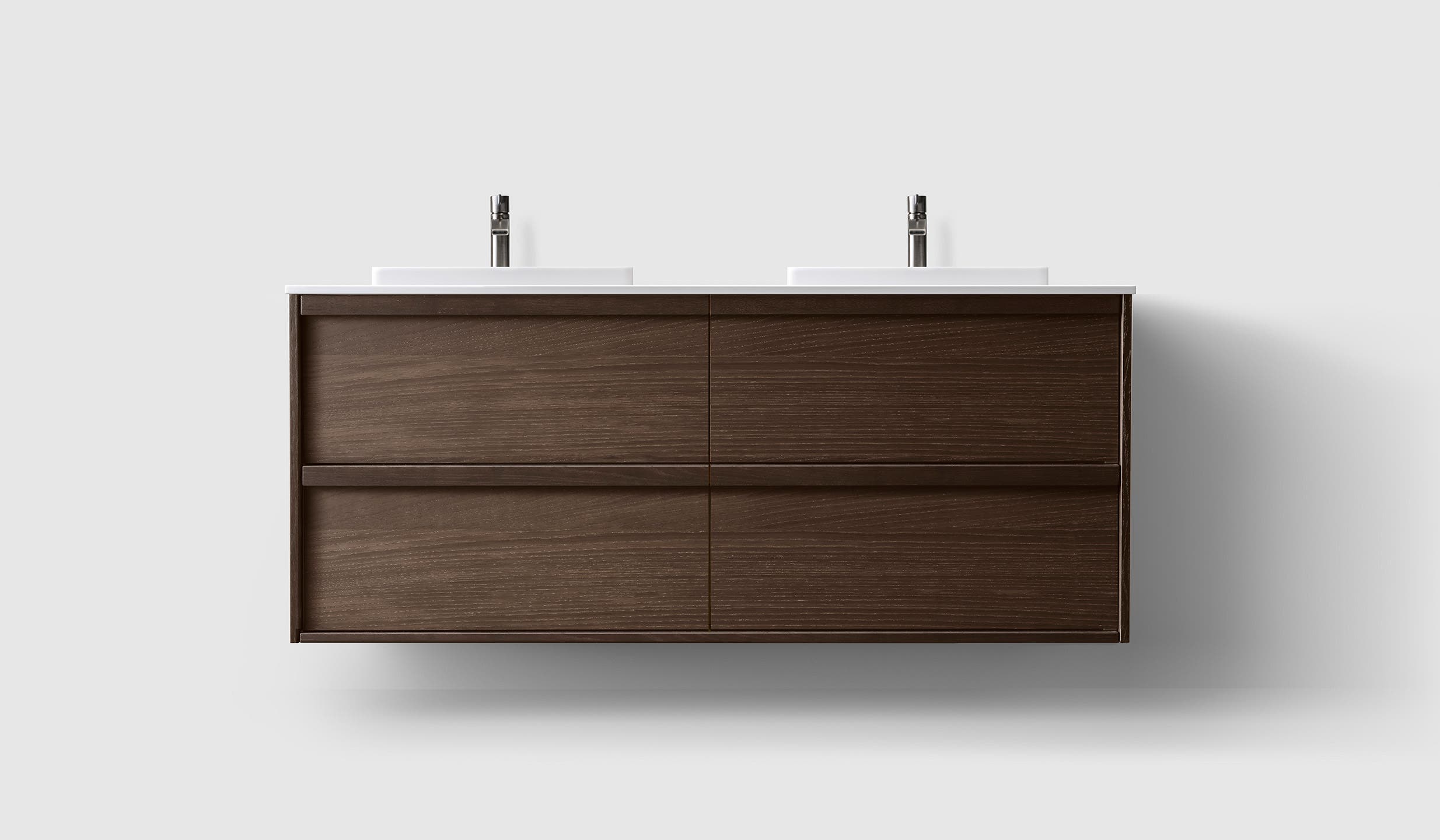 H2/140 - Smoked Oak Wood - White Solid